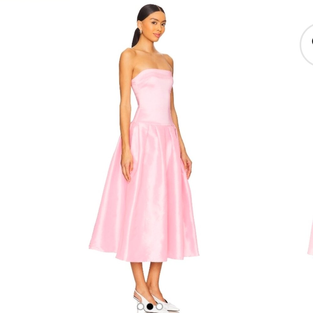 NWT MORE TO COME Cambria Strapless Dress In Pink Size L - Picture 3 of 11